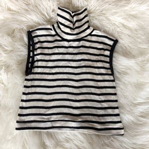 Edith Miller Size L Black/White Crop Top